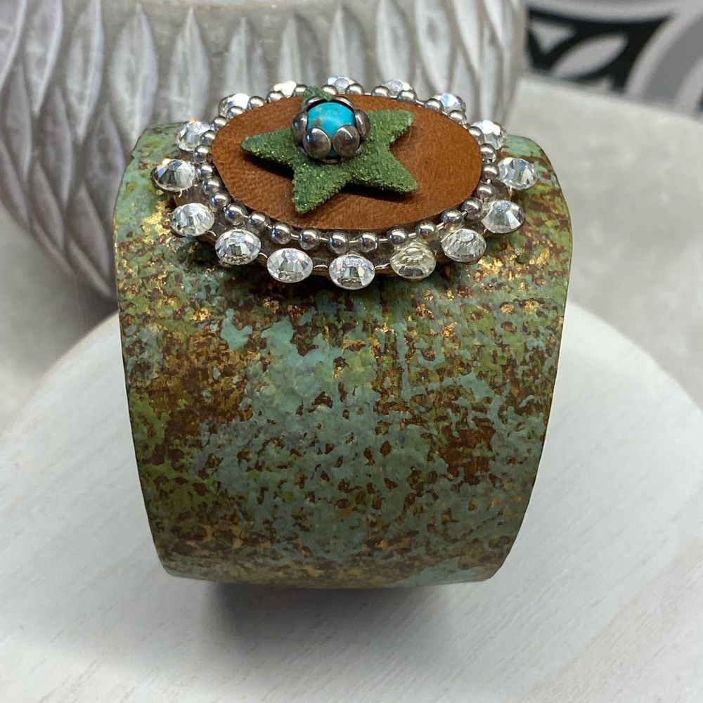 Rustic Metal Cuff Bracelet - Picture 4 of 6